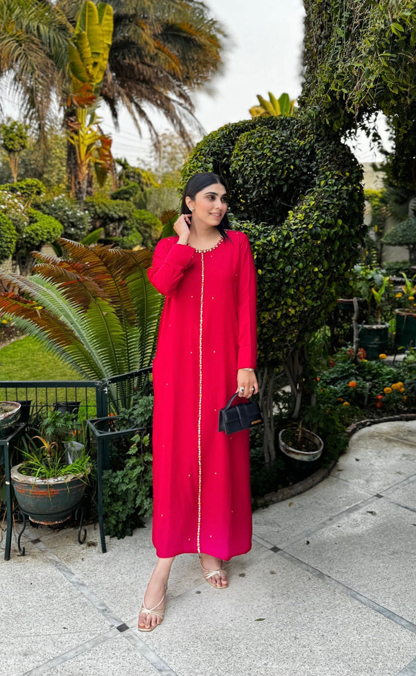 Red Embellished Swarovski