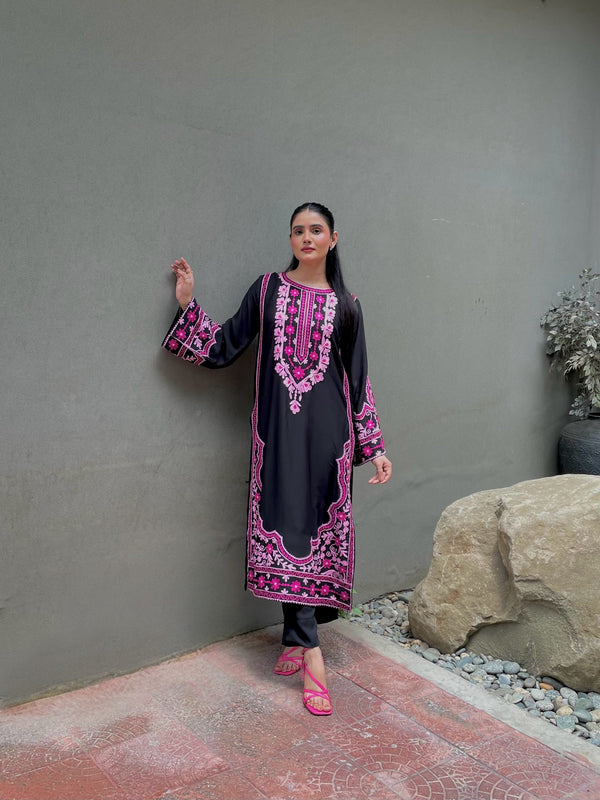 Multi Embroidered Two Pc