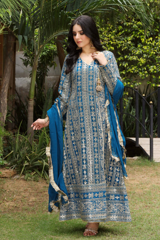 KURTI 122-DIVINE- ZINC BLUE